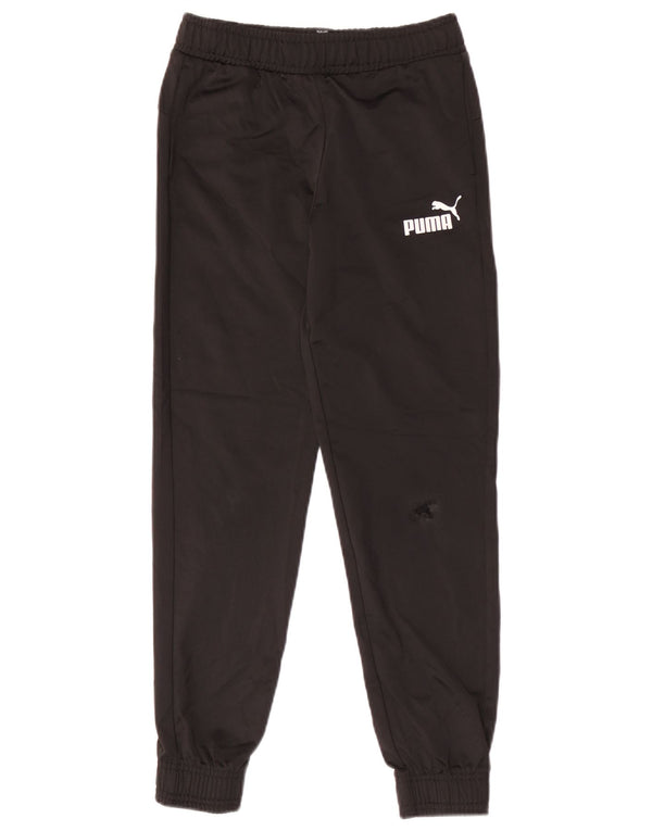 Puma Drenge Træningsdragt Bukser Joggers 11-12 År Sort Polyester