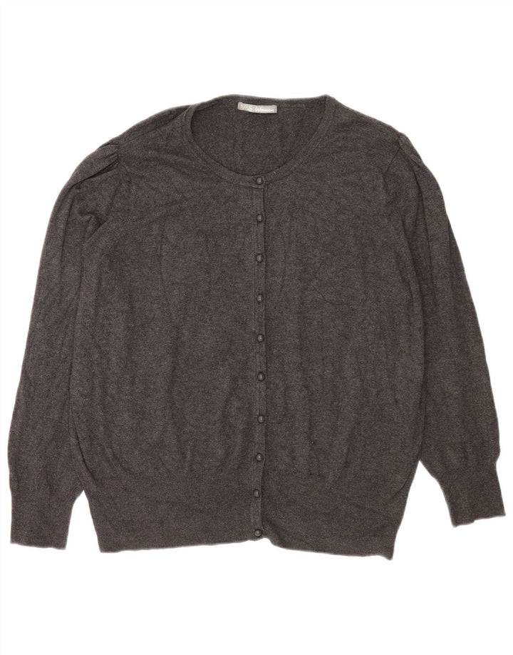Marks & Spencer Dame Cardigan Sweater UK 22 3XL Grå Viscose