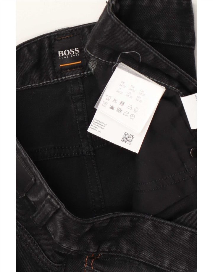 Hugo Boss Herre Delaware Slim Jeans W34 L29 Grå Bomuld