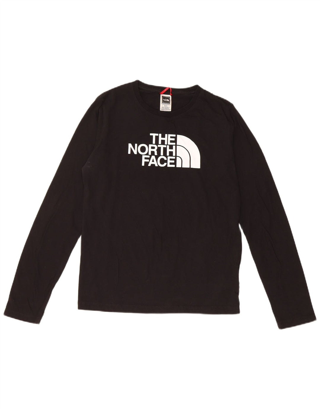 THE NORTH FACE piger grafisk top langærmet 14-15 år XL sort bomuld
