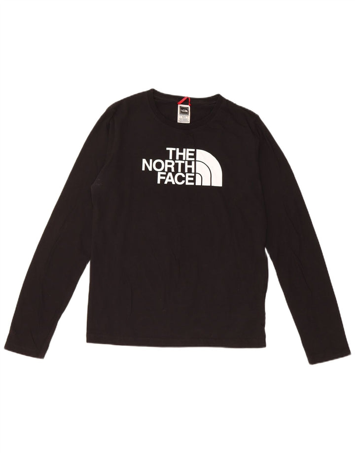 THE NORTH FACE piger grafisk top langærmet 14-15 år XL sort bomuld