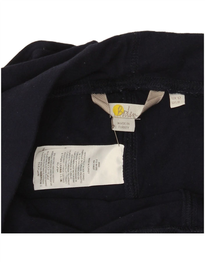 Boden Dame Capri Leggings UK 12 Medium Navy Blue Viscose
