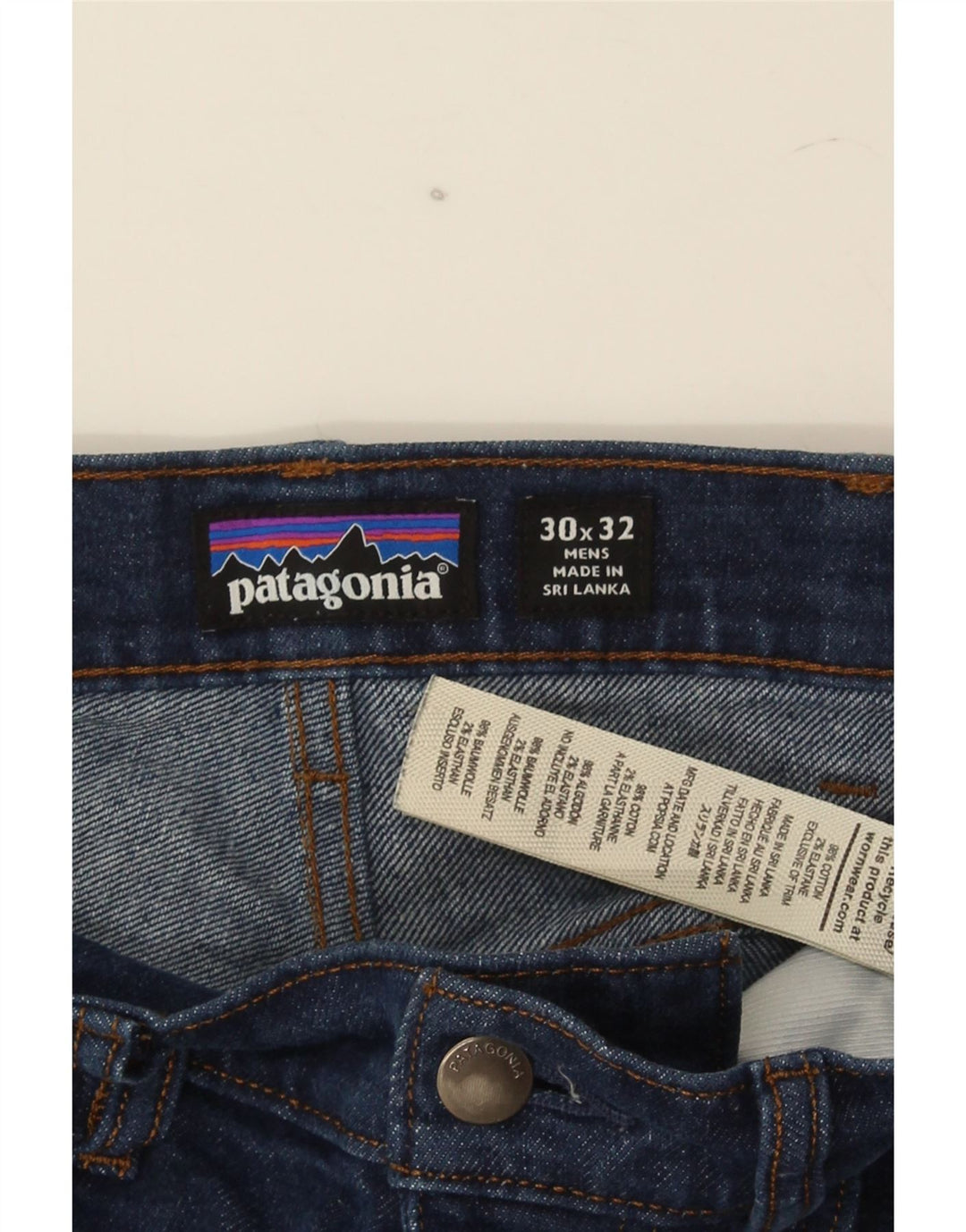 Patagonia Straight Jeans til mænd W30 L27 blå bomuld