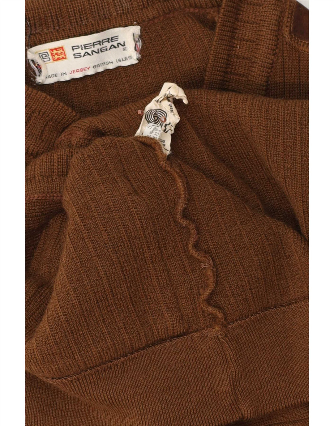 Pierre Sangan Herre cardigan sweater Medium brun uld