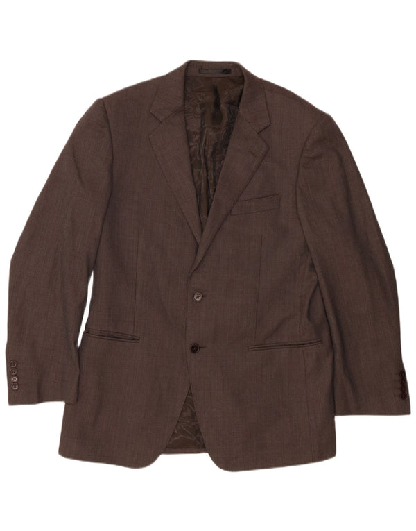 Marks & Spencer Herre 2-knaps blazerjakke UK 40 Medium Brown Flecked Wool