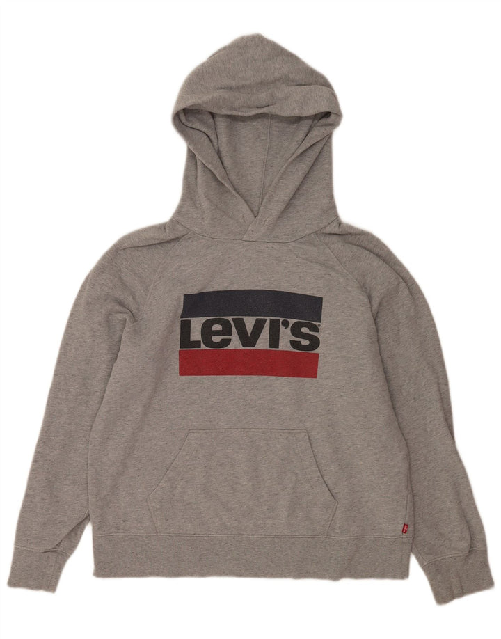 Levi's Grafisk hættetrøje til mænd mellemgrå bomuld
