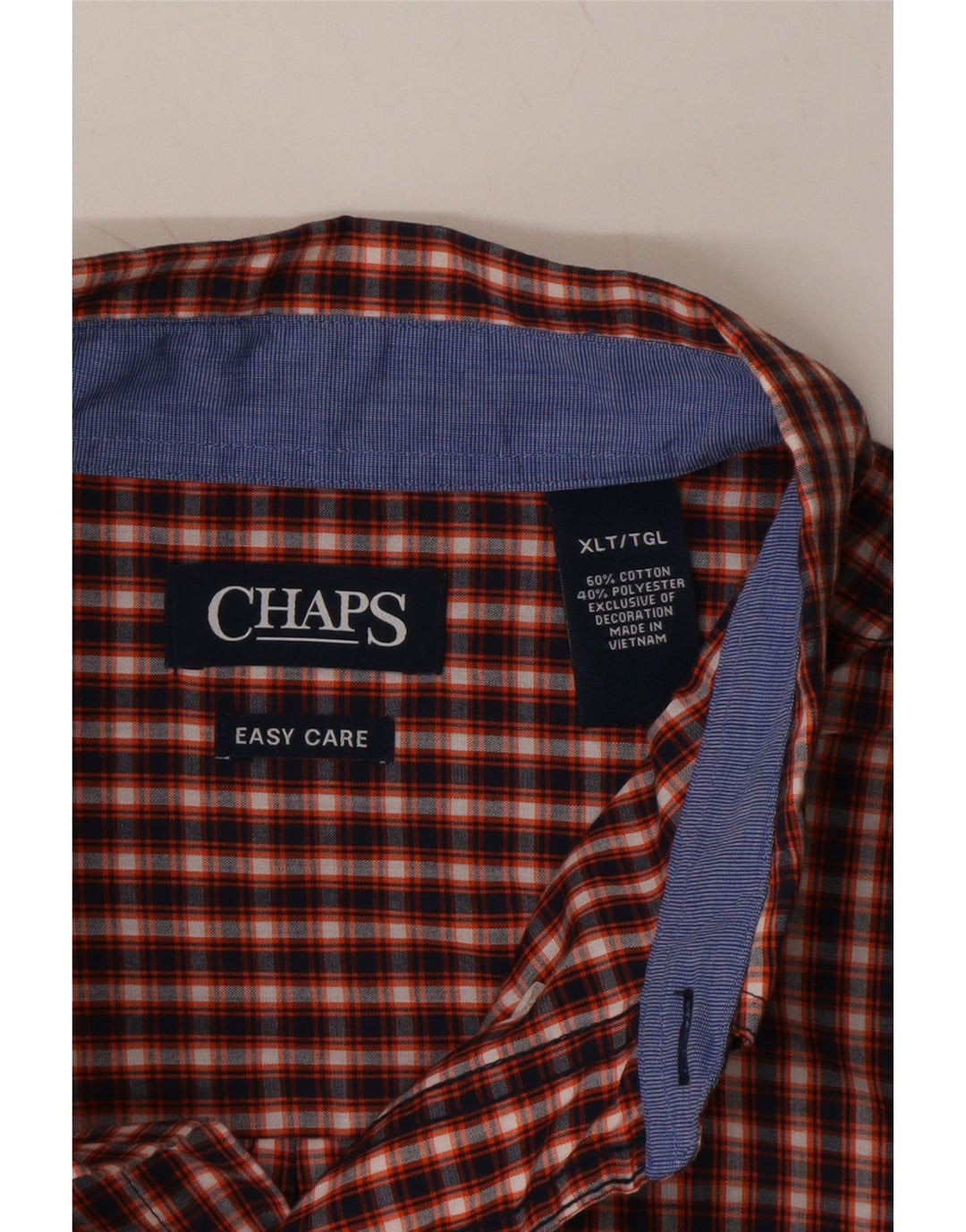 CHAPS Mens Shirt XL Red Check Cotton Vintage Chaps and Second-Hand Chaps from Messina Hembry 