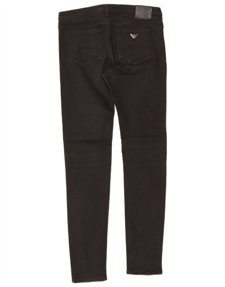 Armani Dame Skinny Jeans W28 L30 Sort Bomuld