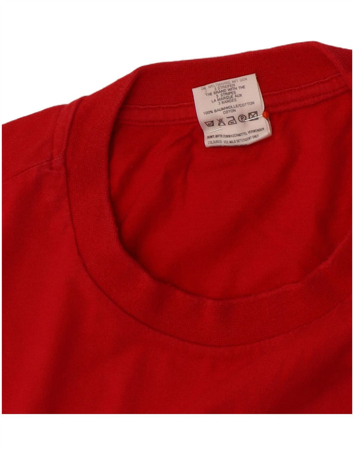 Adidas Grafisk T-shirt top til mænd, stor rød bomuld