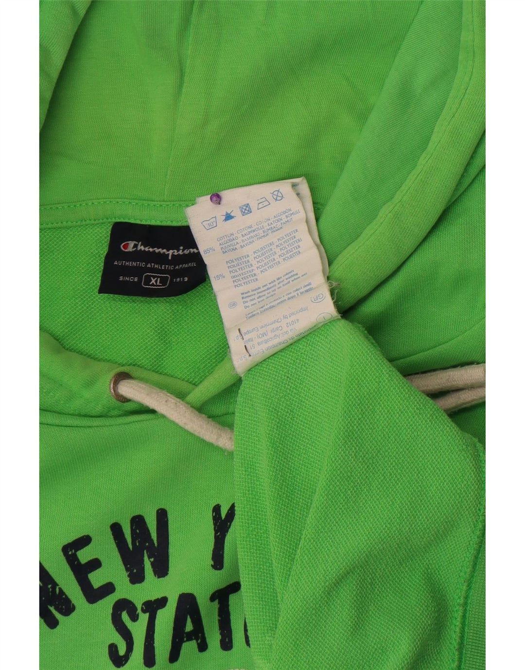 Champion Herre grafisk hættetrøje Jumper XL Grøn polyester