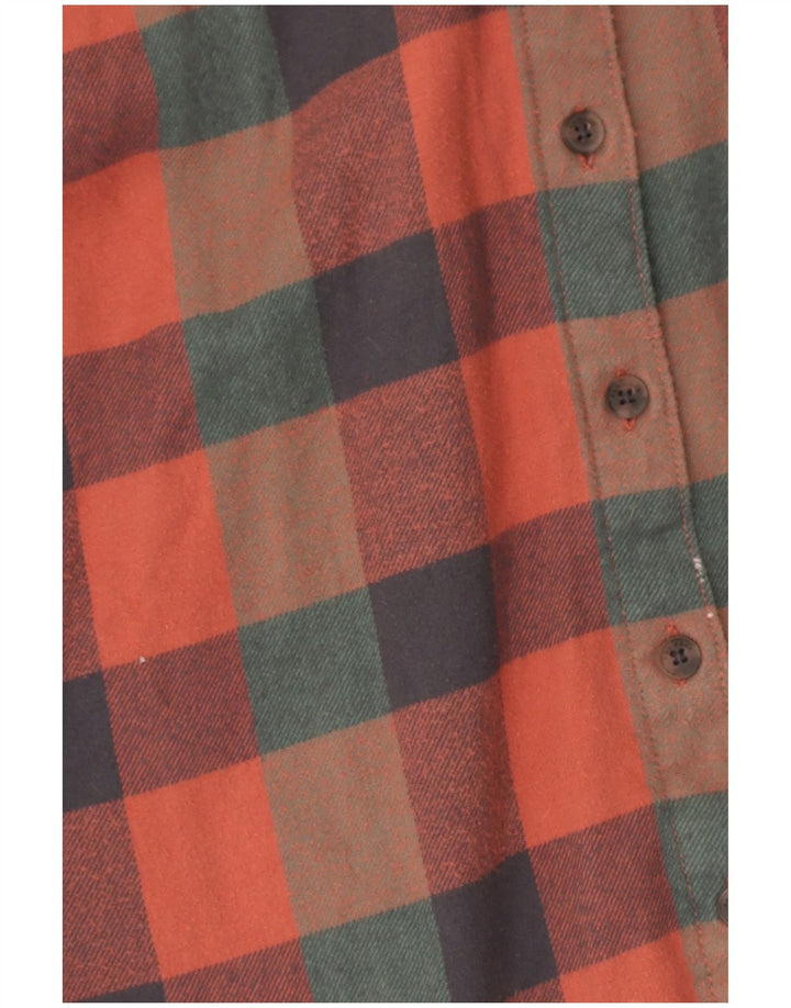 Fat Face Dame Flanell Shirt UK 12 Medium Multicolored Gingham Cotton