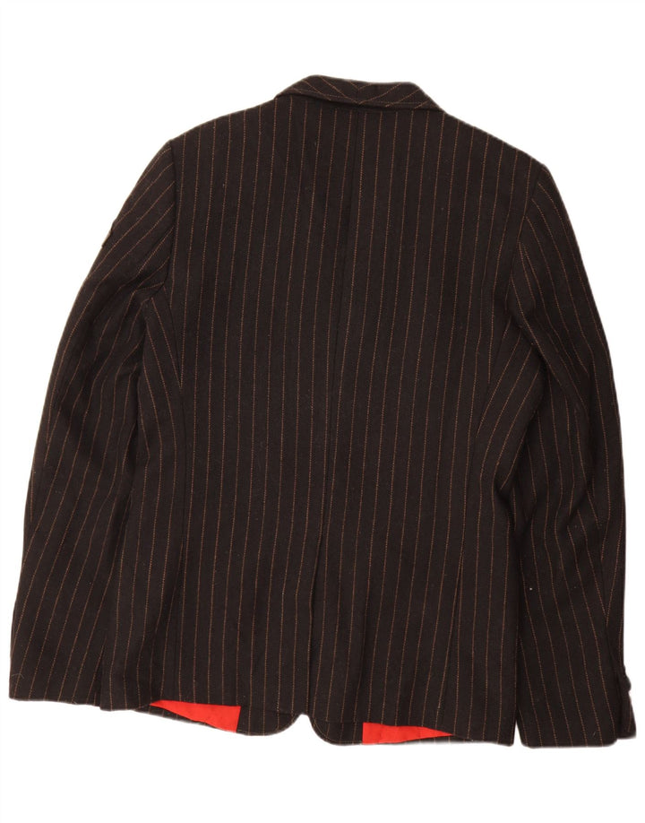 Jack & Jones Herre grafisk blazerjakke UK 38 Medium Black Pinstripe