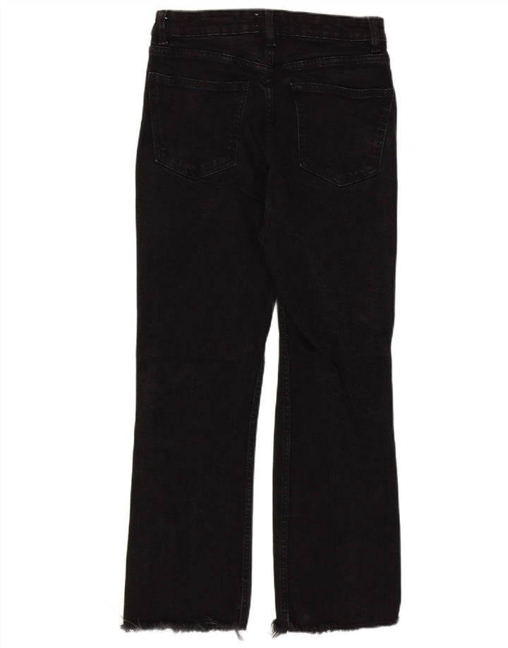 Zara Dame Straight Jeans EU 38 Small W28 L25 Sort Bomuld