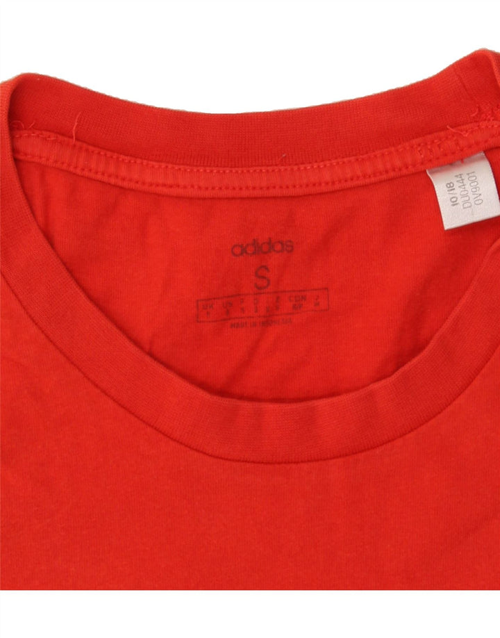 ADIDAS Mens T-Shirt Top Small Orange Cotton Vintage Adidas and Second-Hand Adidas from Messina Hembry 
