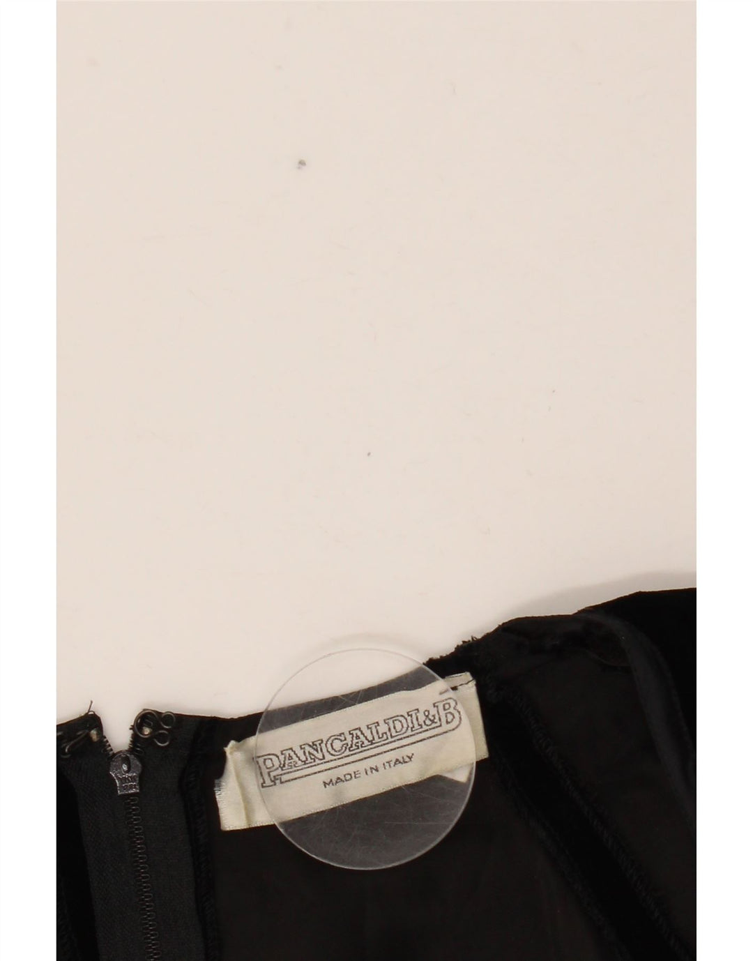 Pancaldi & B Dame Langærmet Asymmetrisk Kjole UK 12 Medium Sort
