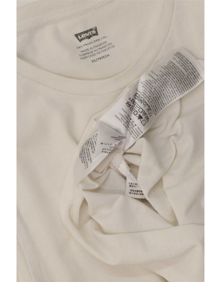 Levi's Herre grafisk T-shirt Top XS Hvid
