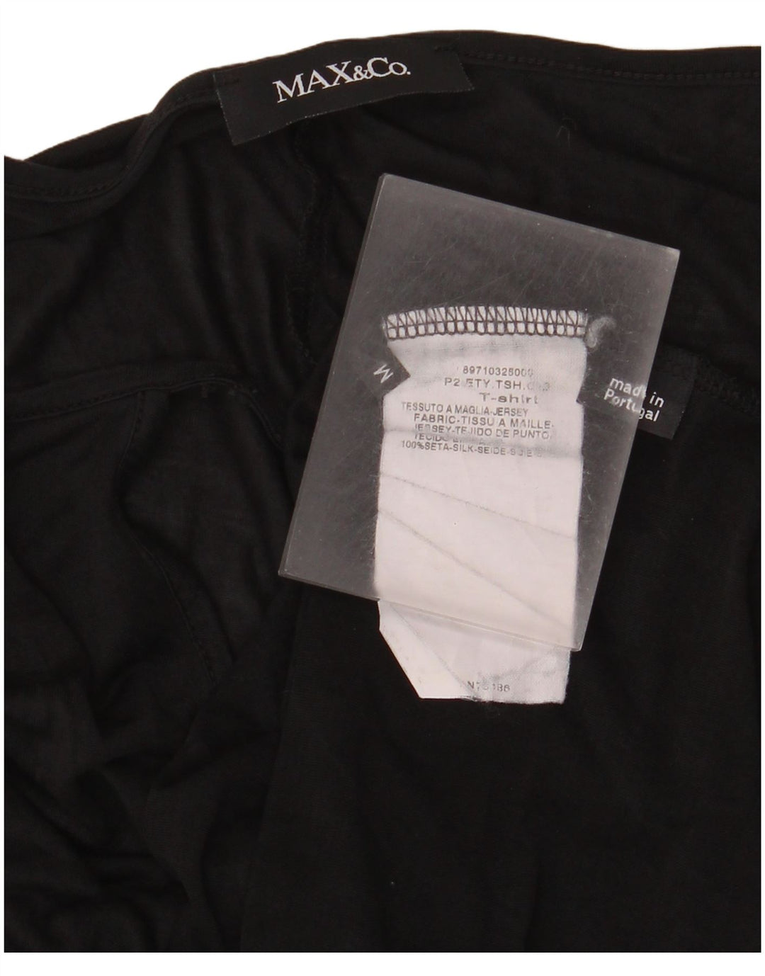 Max & Co. Dame Top 3/4 ærmer UK 14 Medium Sort Silke