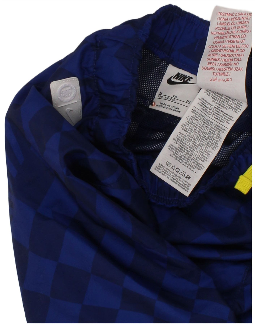 NIKE grafiske sportsshorts til drenge 13-14 år XL Blå geometrisk polyester