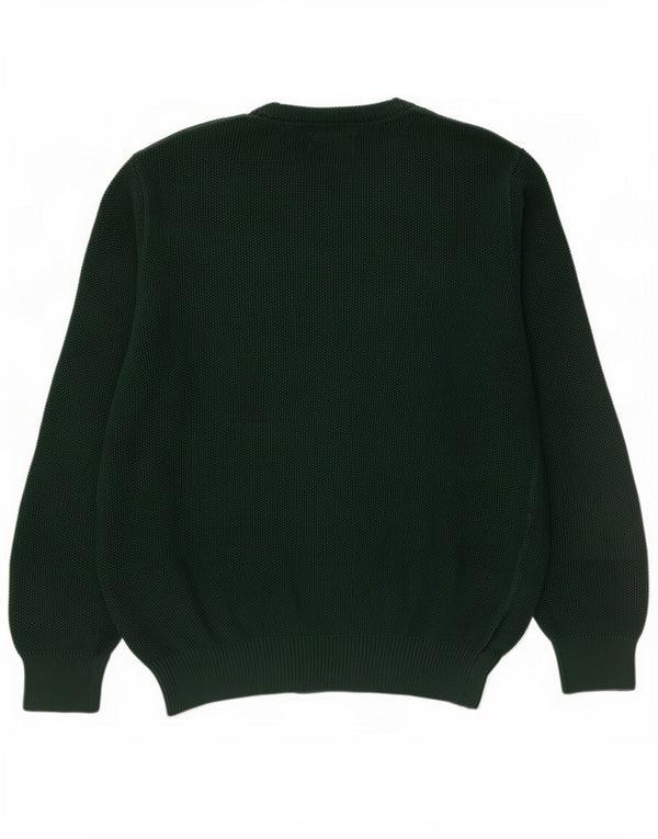 Marks & Spencer Herre Blue Harbor Crew Neck Jumper Sweater Large Green