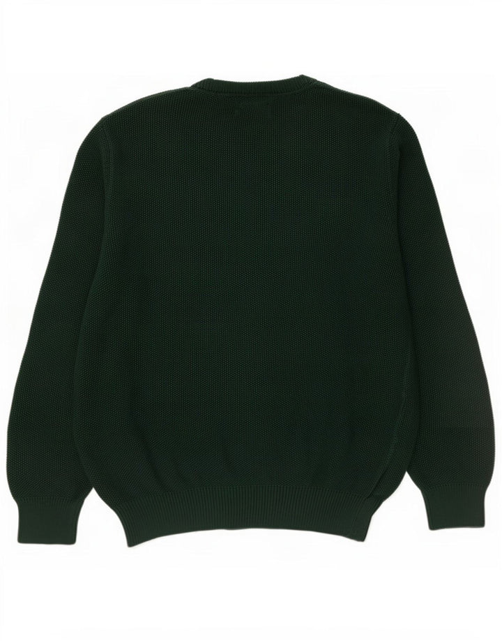 Marks & Spencer Herre Blue Harbor Crew Neck Jumper Sweater Large Green