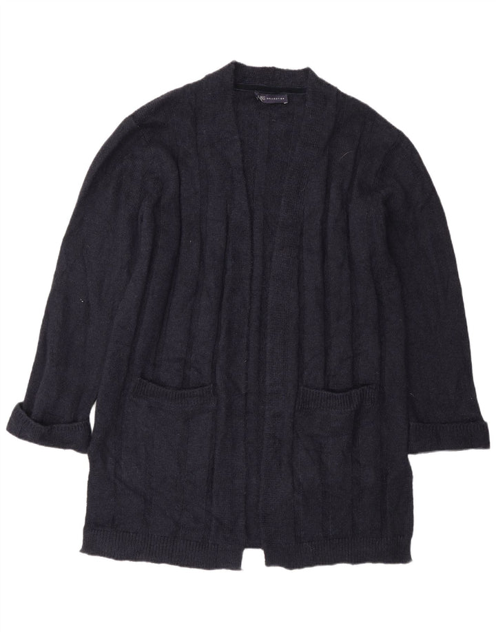 Marks & Spencer Dame Longline Cardigan Sweater UK 14 Medium Navy Blue