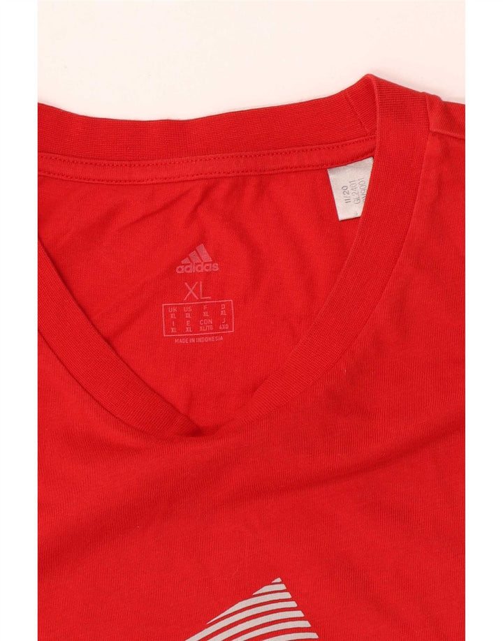 Adidas Grafisk T-Shirt Top til mænd XL Rød