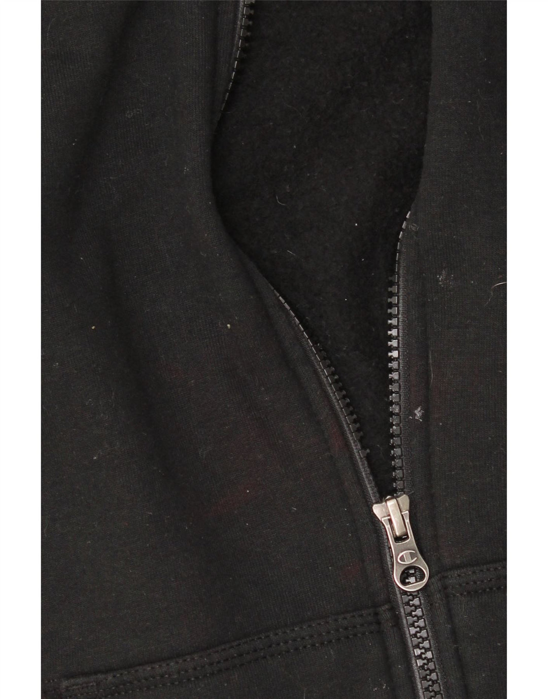 CHAMPION Mens Zip Hoodie Sweater Large Black Cotton Vintage Champion and Second-Hand Champion from Messina Hembry 