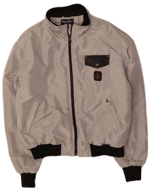 Refrigiwear Herre Cruz Bomber Jacket UK 42 XL Grå Polyester