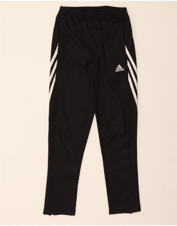 ADIDAS Boys Climalite Tracksuit Trousers 11-12 Years  Black Polyester Vintage Adidas and Second-Hand Adidas from Messina Hembry 