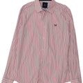 CREW CLOTHING Mens Slim Fit Shirt Medium Pink Striped Cotton