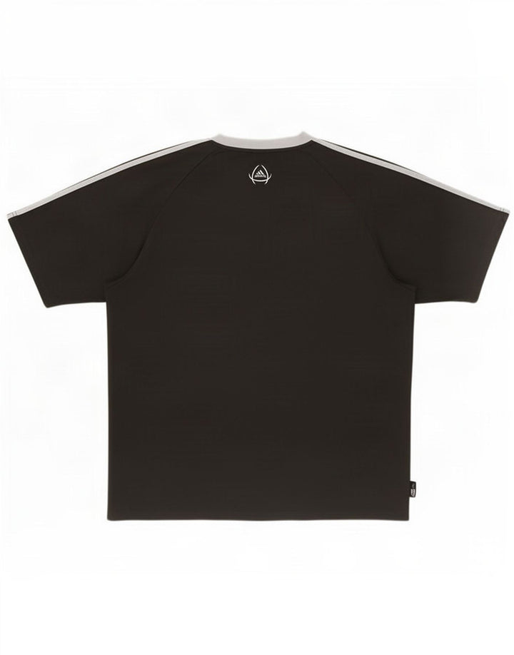Adidas Herre Climalite T-Shirt Top Stor Sort Colourblock Polyester