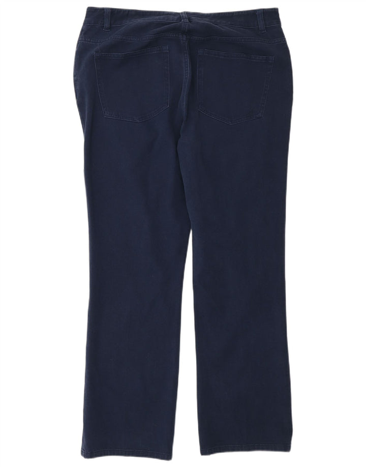Chaps Lige jeans til kvinder US 12 Large W32 L28 Marineblå Bomuld