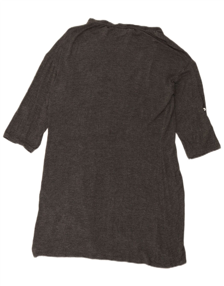 Zara 3/4 ærmer basiskjole til kvinder UK 14 Stor grå viskose