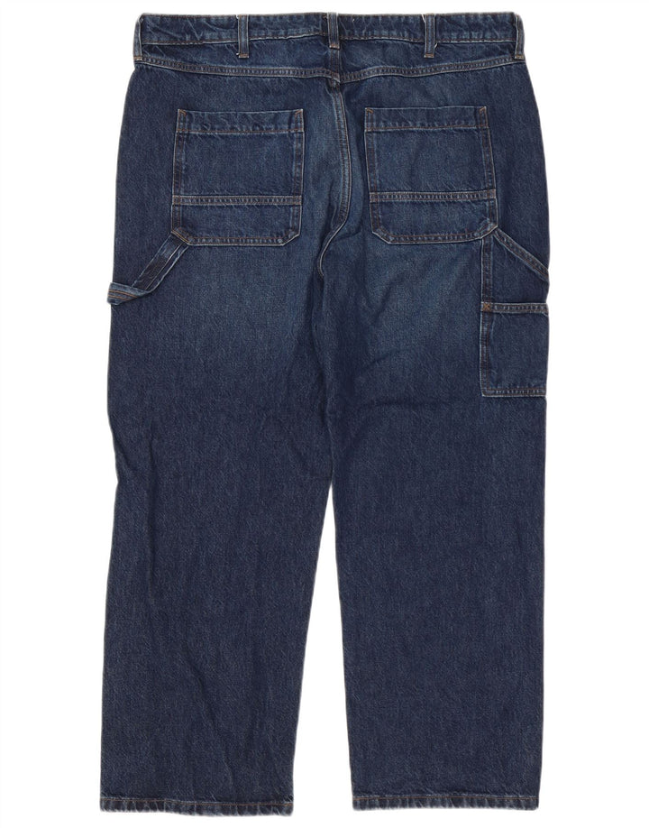 Marks & Spencer Herre Cargo Loose Jeans W38 L29 Marineblå Bomuld