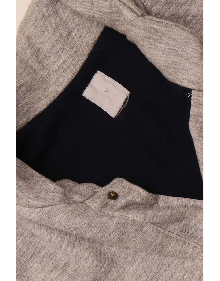 Vintage herre ærmeløs træningsdragt topjakke XL grå flækket