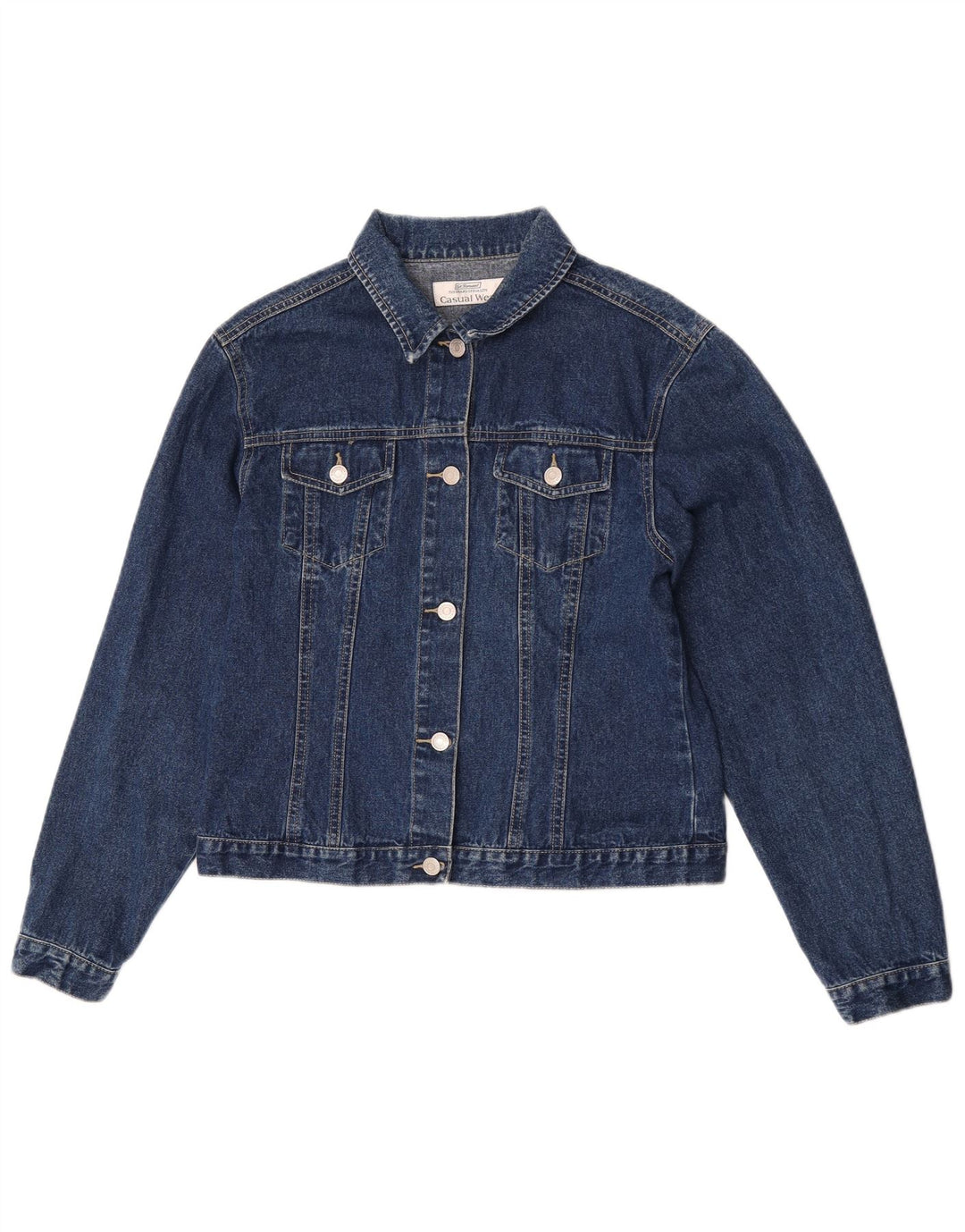 St. Bernard Dame denimjakke UK 16 Stor Blå Bomuld