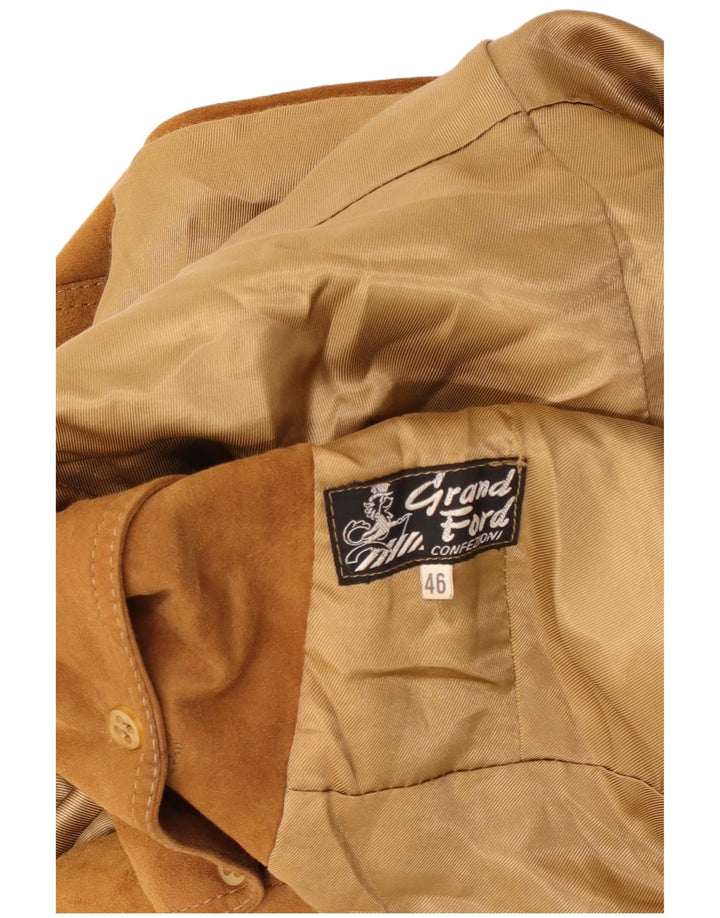 Grand Ford Dame 3-knaps ruskindsblazerjakke IT 46 Large Beige
