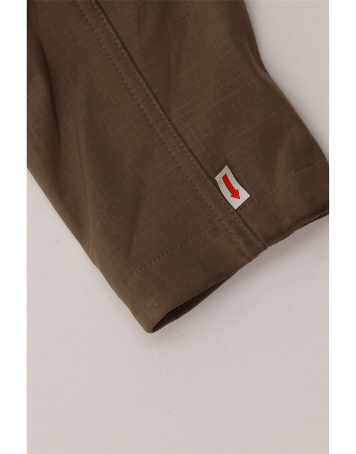 EDDIE BAUER Vindjakke med hætte til kvinder UK 16 Stor beige polyester