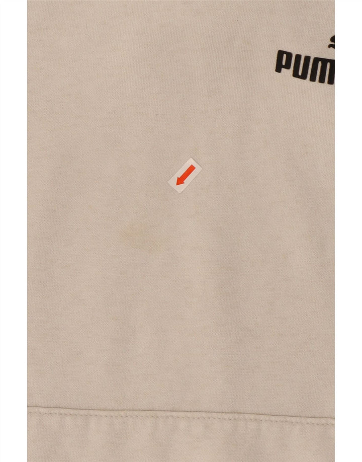 Puma hættetrøje til kvinder UK 12 Medium White Polyester