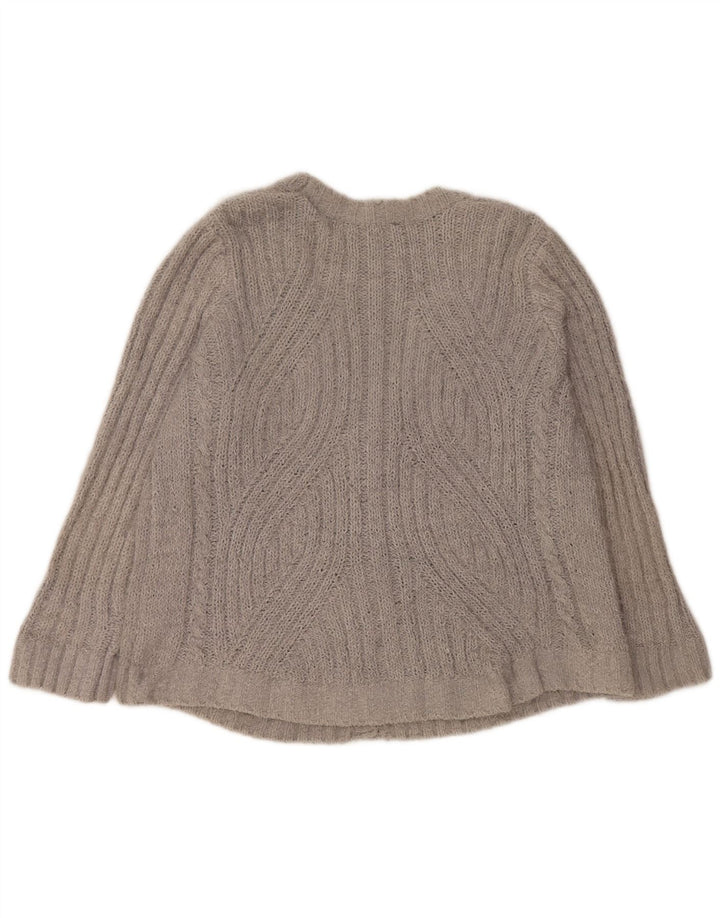 Marks & Spencer Dame oversized cardigan sweater UK 18 XL Grå Polyester