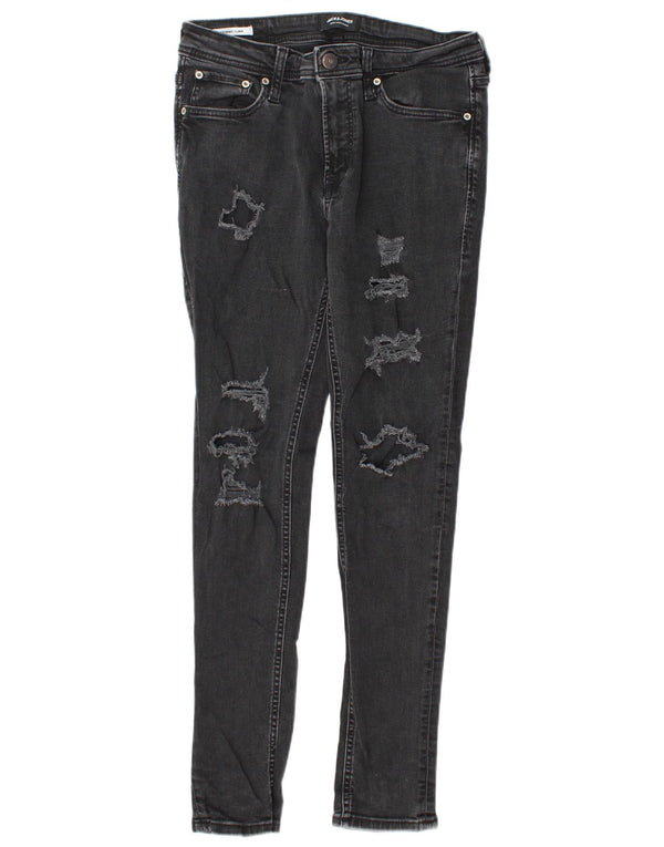 Jack & Jones Herre Liam Distressed Skinny Jeans W31 L32 Sort Bomuld