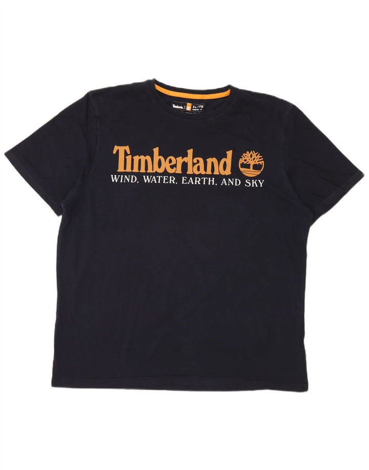 TIMBERLAND Herre Regular Fit grafisk T-shirt top XL marineblå