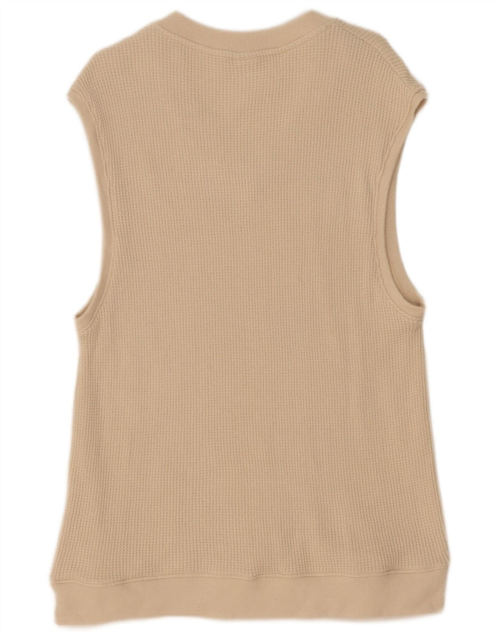 Zara Herrevest Tank Top XL Beige Bomuld