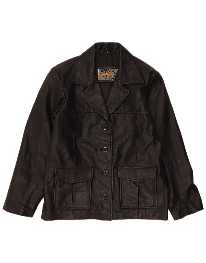 Izzi Dame Læderjakke UK 14 Medium Sort