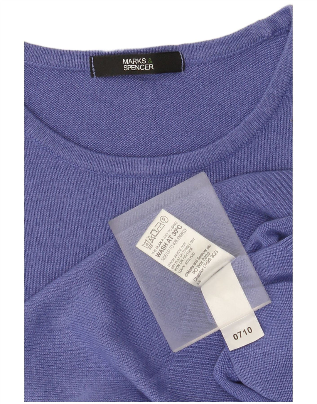 Marks & Spencer Dame Boat Neck Jumper Sweater UK 14 Medium Purple