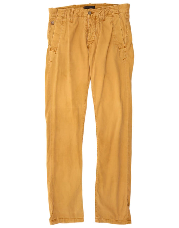 G-Star Mens Slim Chino Trousers W31 L32 Yellow Cotton