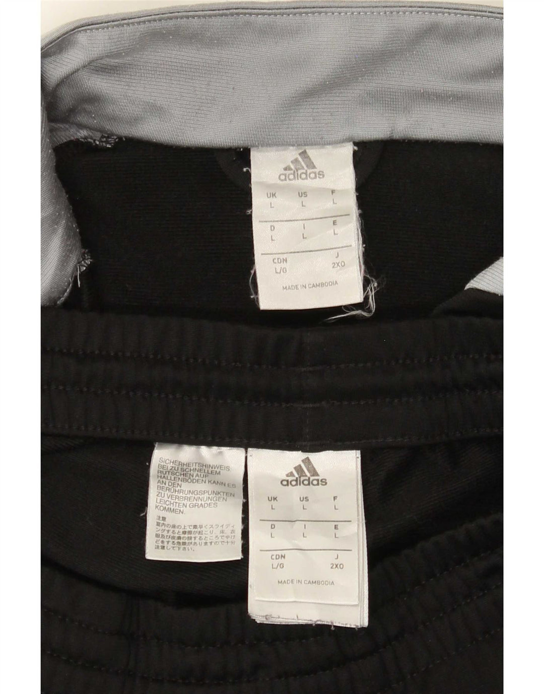 Adidas fuld træningsdragt til mænd Large Black Colourblock Polyester
