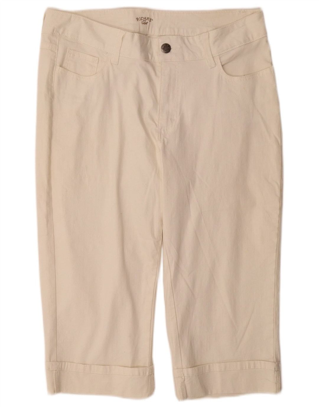Lee Dame Capri Bukser US 16 2XL W36 L20 Hvid Bomuld