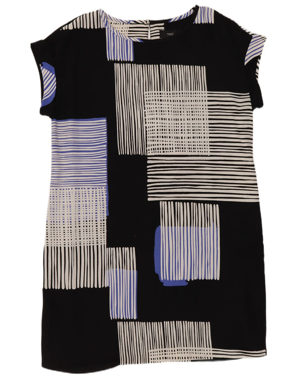 Næste Womens Shift Dress UK 14 Large Black Geometric Polyester