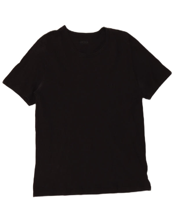 Hugo Boss Herre T-Shirt Top XL Sort Elastan